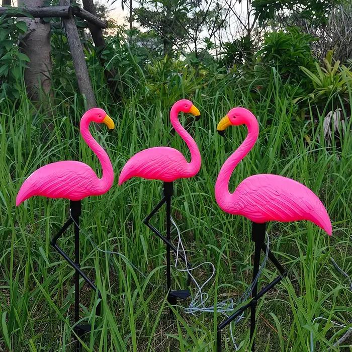 Lumière solaire LED en forme de flamant rose, lampe d'extérieur pour cour, jardin, piquet étanche, d