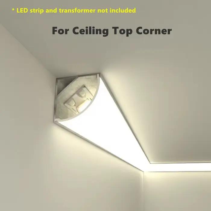 0.5m/1m/2m LED en forme de V profil en aluminium mur plafond dessus coin linéaire décoration éclaira