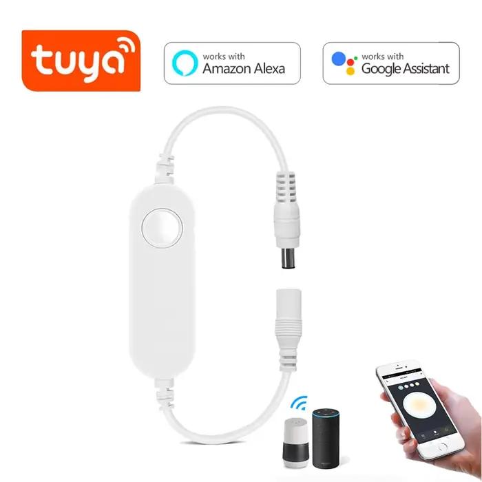 Contrôleur LED 12V Tuya WIFI Google Home Alexa commande vocale adapté à une bande lumineuse LED coul