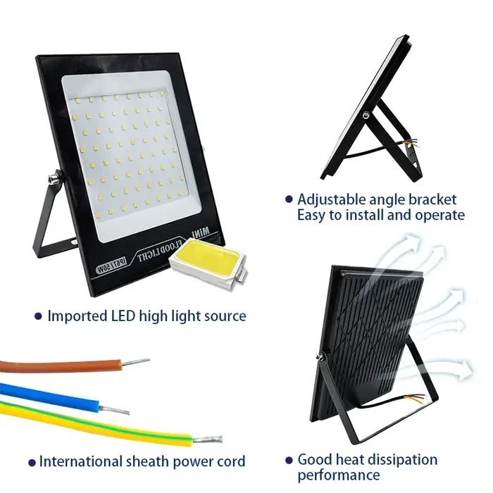 10W 20W 30W 50W 100W 150W 200W Led projecteur 220V projecteur extérieur IP67 étanche lampadaire écla