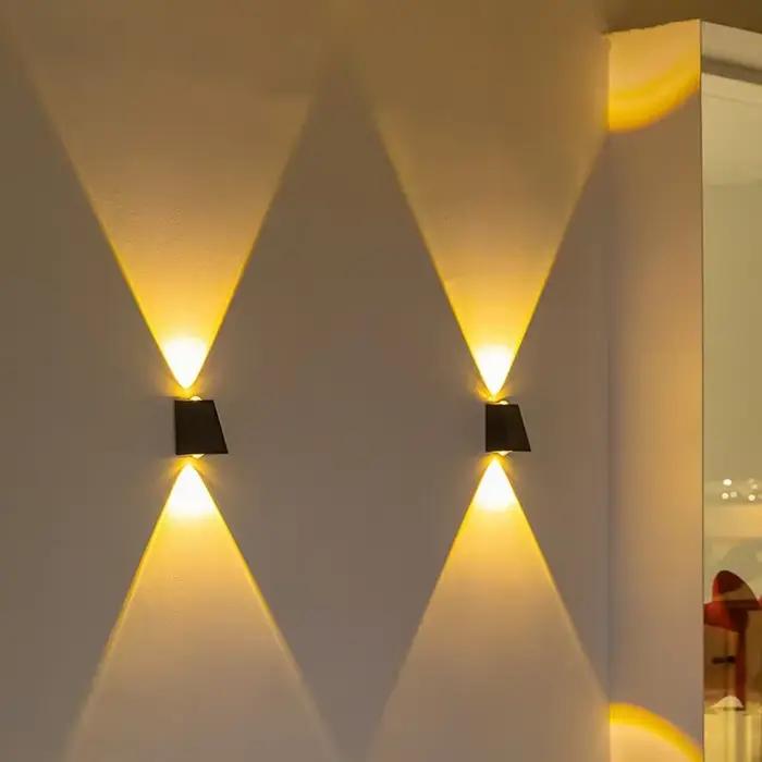 LED applique murale solaire extérieure haut et bas lampe de jardin lumineuse Villa cour porche rue é