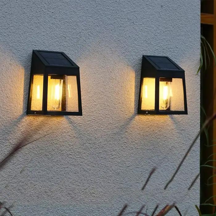 Applique murale solaire extérieure étanche lumière du soleil voie clôture lampe cour lumineuse mur r