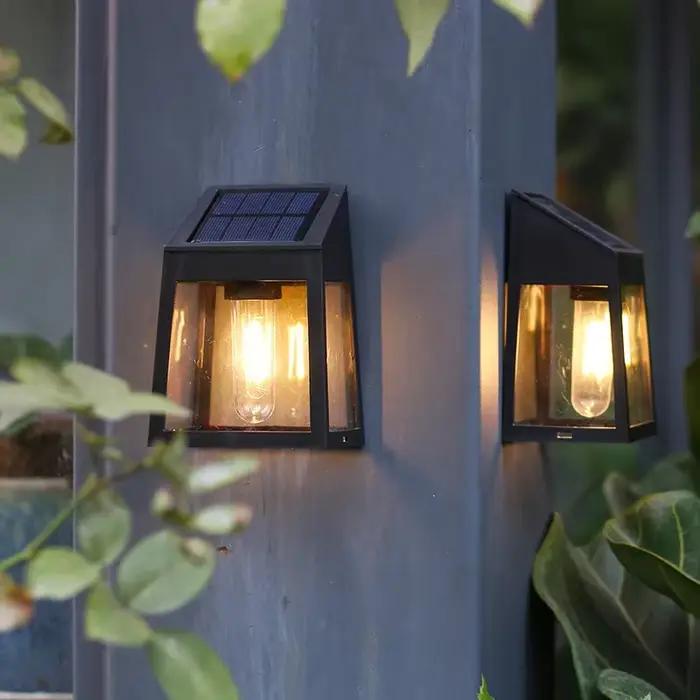 Applique murale solaire extérieure étanche lumière du soleil voie clôture lampe cour lumineuse mur r