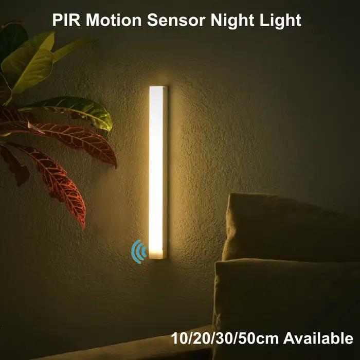 Type C LED Rechargeable veilleuse PIR capteur de mouvement sous armoire lampe pour cuisine armoire c