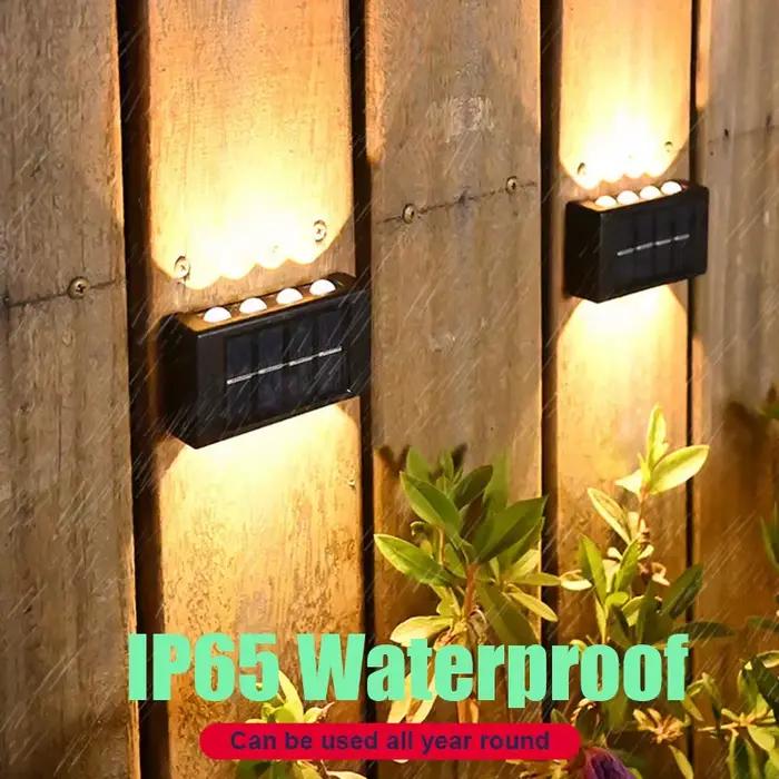10 LED lampe murale solaire extérieure étanche lumière à énergie solaire haut et bas éclairer la mai