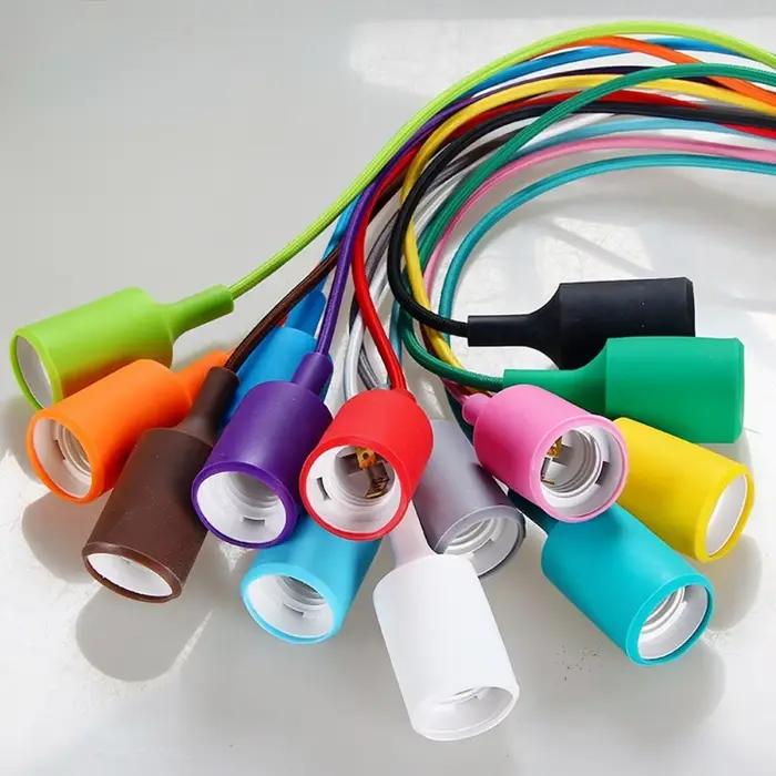 Lampes suspendues modernes simples à tête unique, lampes suspendues en Gel de silice AC90-260V E27, 