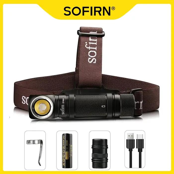 Sofirn-SP40A LH351D 18650 lampe frontale Rechargeable TIR optique lentille USB C 1200lm lampe de poc