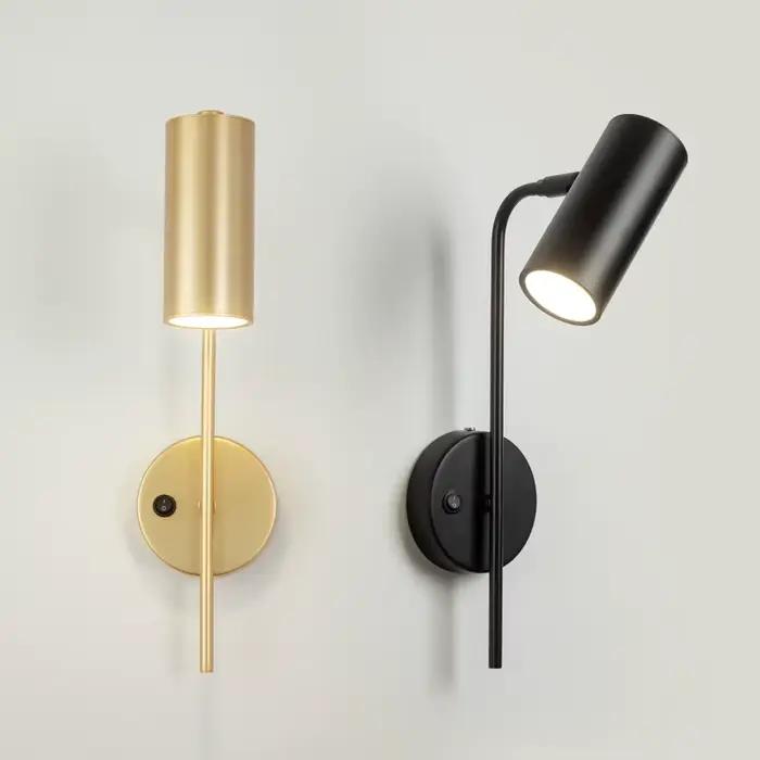 Applique murale rotative moderne salon fond mur LED lumière chambre chevet lumière allée longue pôle