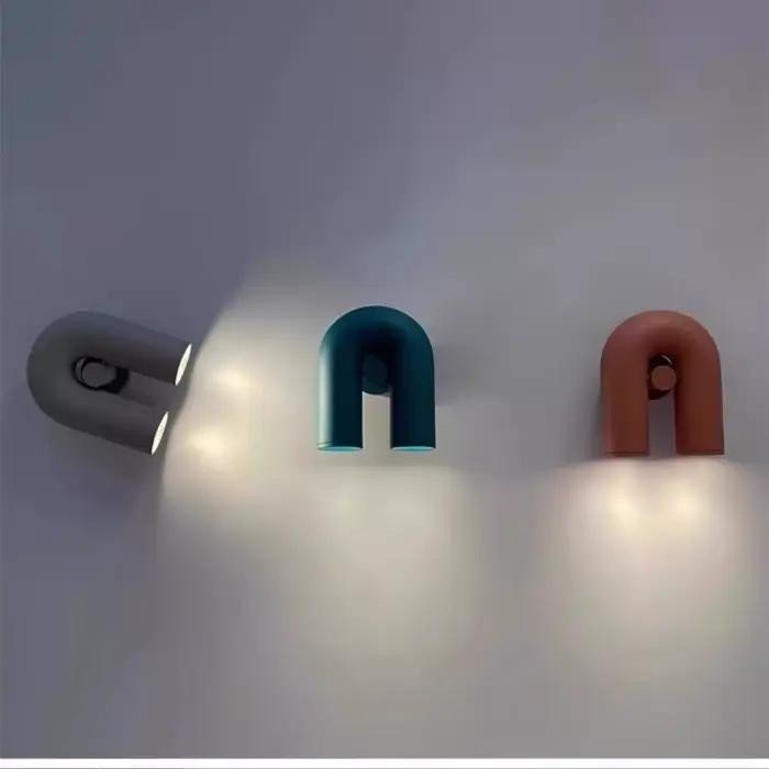 Mur LED lampe en forme de U fond à côté de la lumière concepteur minimaliste éclairage salon canapé 