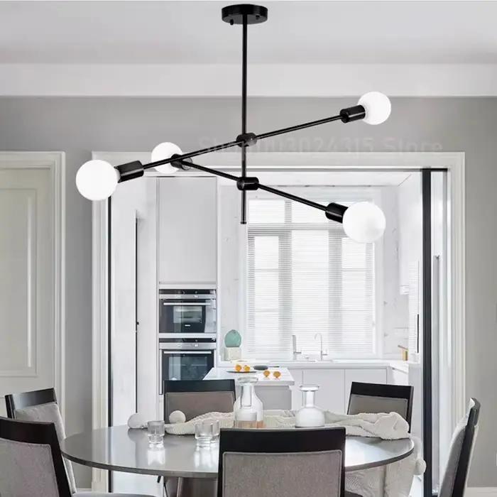 Lustre Led moderne décoration de la maison Luminaires Long pôle conception lampes suspendues salon c