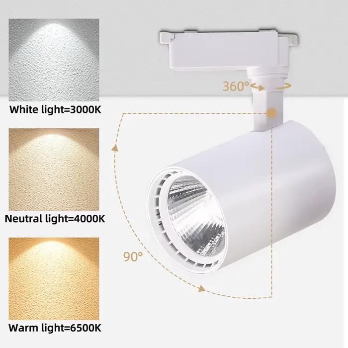 Magasin LED Rail lumière 220V centre commercial Spot LED plafonnier pour salon cuisine ligne éclaira
