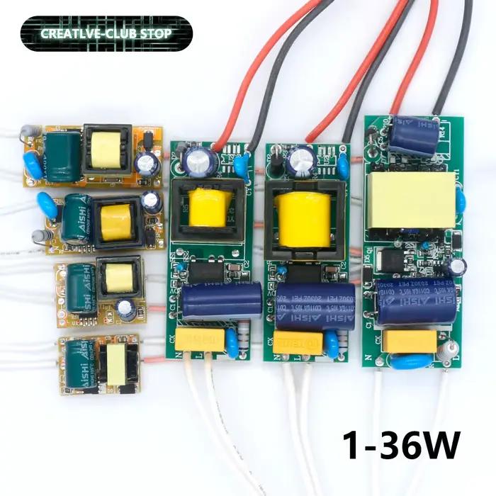 Pilote LED 300mA 8-12W 1-3W 5W 4-7W 12W 18-25W 25-36W, unité d'alimentation LED, transformateurs d'é