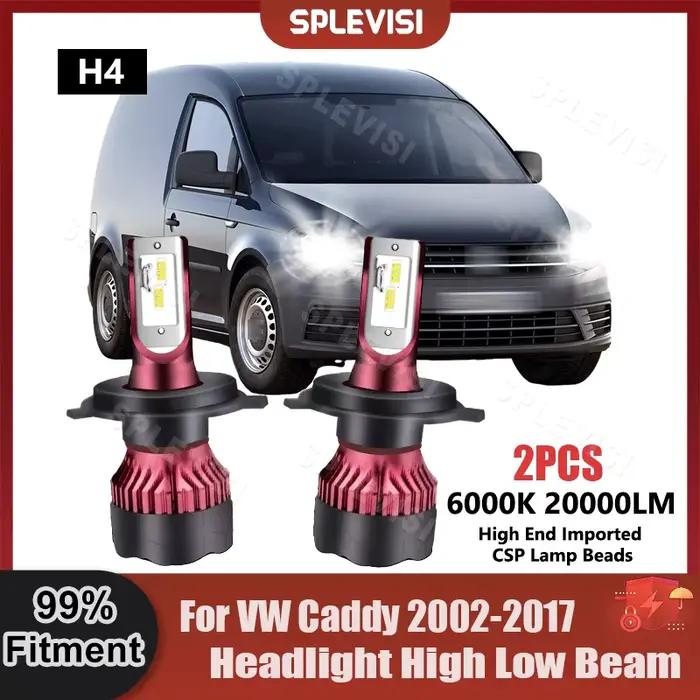 Ampoules LED pour feux de route et de illeur, éclairage de sauna, VW Caddy 2002 2003 2004 2005 2006 