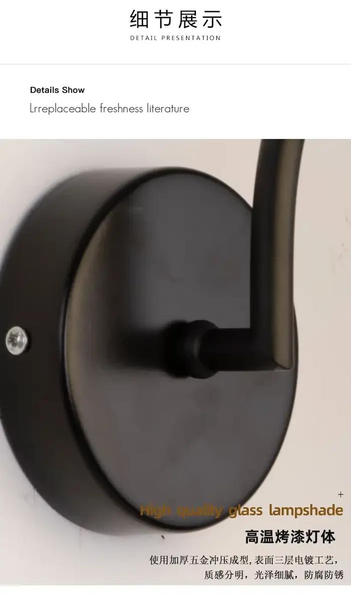 Lampes murales LED modernes boule de verre applique murale nordique minimaliste salon chambre chevet