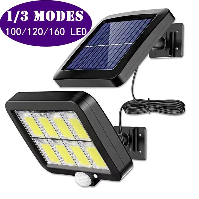 160LED lumière solaire applique murale fendue étanche mur extérieur d'urgence rue sécurité lampe sol