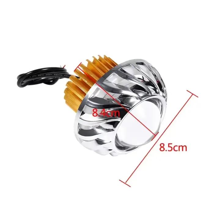 Phare de moto, lentille de projecteur LED, Spot œil du diable unique, ampoules de phares de moto ﻿ Accessoires moto