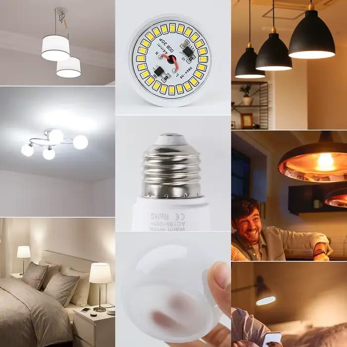 4 pcs/lot ampoules LED E27 AC 220 V SMD2835 3 W 6 W 9 W 12 W 15 W 18 W maison intérieure chambre lampes LED ampoule blanc froid/chaud