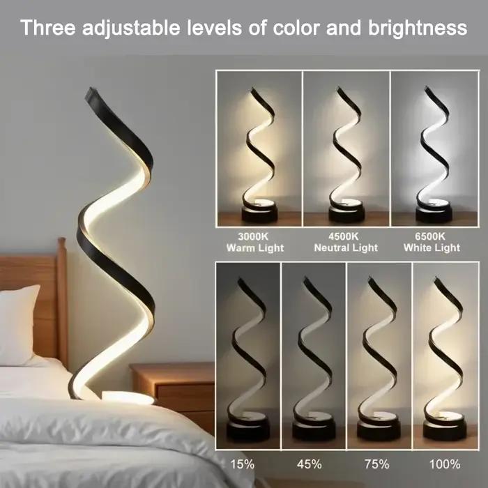 Lampe de table LED en spirale à intensité variable