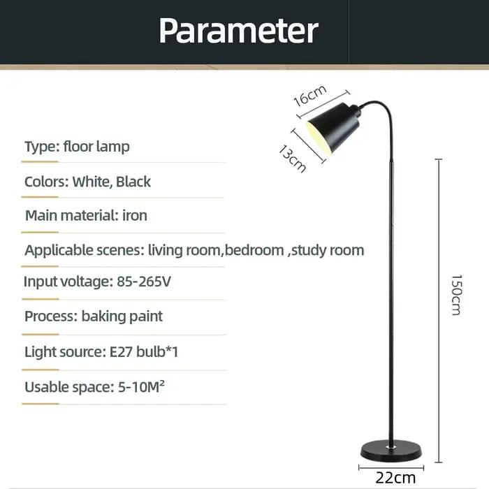 Lampe de chevet sur pied moderne réglable avec abat-jour LED pour chambre chevet canapé éclairage variable occasions spéciales