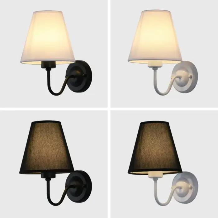 Lampe murale rétro en tissu LED