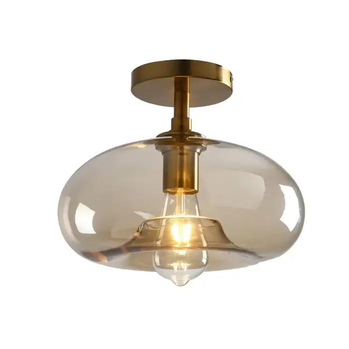 Plafonnier LED moderne en verre style minimaliste pour vestiaire balcon chambre à coucher salle à manger éclairage de couloir lampe d'intérieur adaptable à différentes occasions