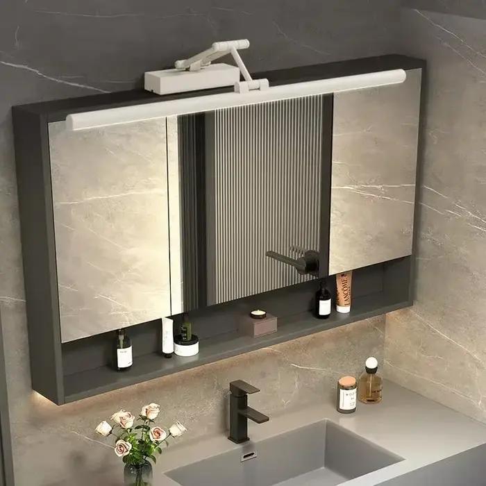 Applique murale LED moderne rétractable noire et blanche pour miroir de salle de bain, éclairage de maquillage, luminaire mural au-dessus du miroir