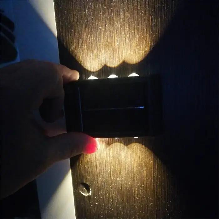 Lampe solaire murale extérieure, étanche, alimentée par l'énergie solaire, éclairage vers le haut et vers le bas, décoration de jardin, de cour, d'extérieur, lumières solaires