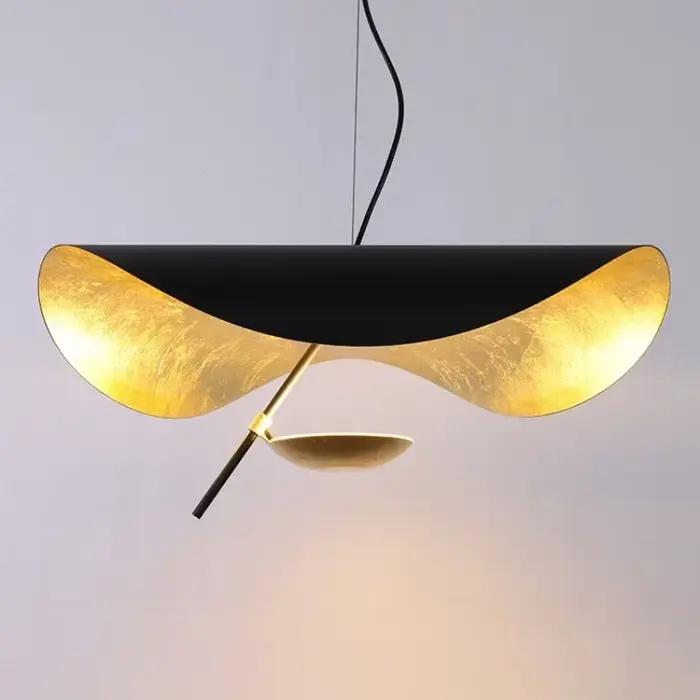 Ltalian créatif feuille de Lotus Art pendentif LED lampe Restaurant chambre magasin de vêtements salon lustre éclairage intérieur