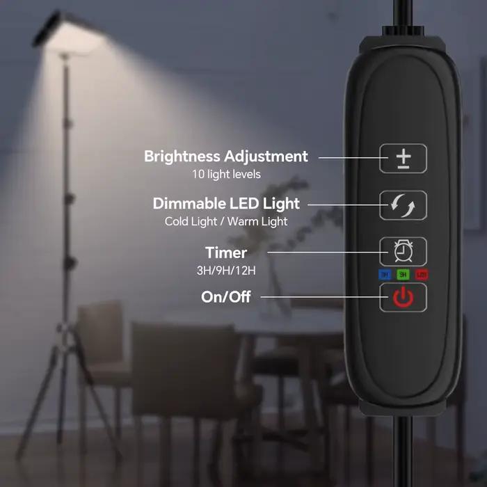 Lampadaire LED avec minuterie