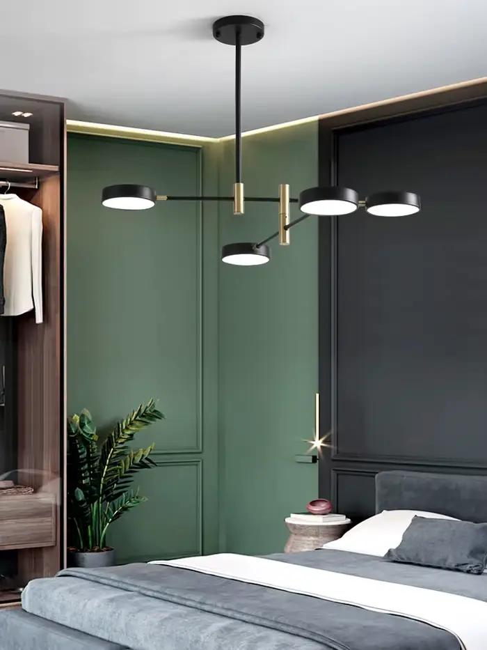 Moderne minimaliste personnalité créative chambre LED lustre nordique postmoderne maison restaurant design salon éclairage