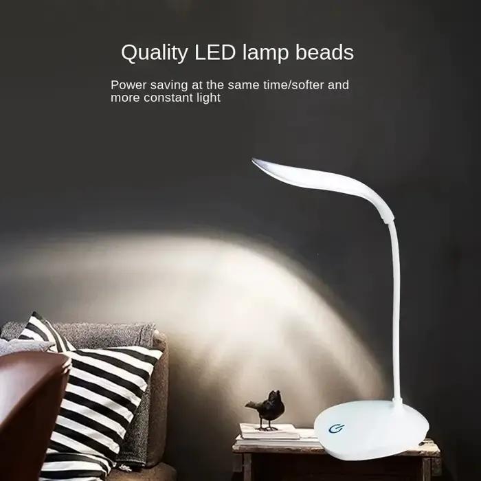 Lampe de bureau LED portable, lampe de lecture, lampe de table à chargement USB, lampe à intensité variable tactile, protection des yeux, éclairage de bureau et de chambre