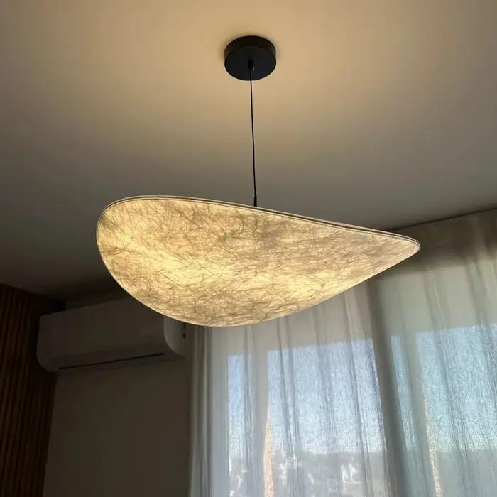 Lustre LED en soie nordique
