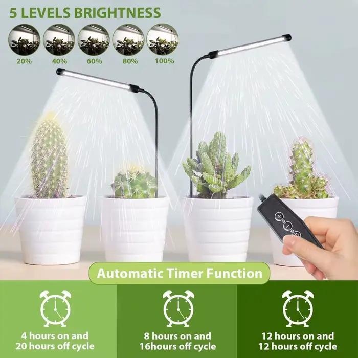 Lampe LED pour la croissance des plantes Lampe USB pour plantes de jardinage à spectre complet 6000K, mini ceinture pour contrôler la floraison intérieure des plantes cultivées.