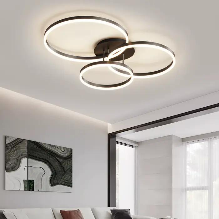 Jelena Simple Led plafonnier anneau rond cercle salon appartement plafond lustres maison intérieur décor éclairage lampe