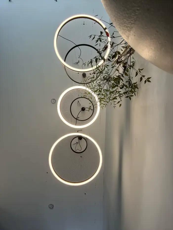 Lampe nordique design espagnol gland cercle lustre luxe suspension lampe Restaurant Villa salon escalier décor à la maison LED