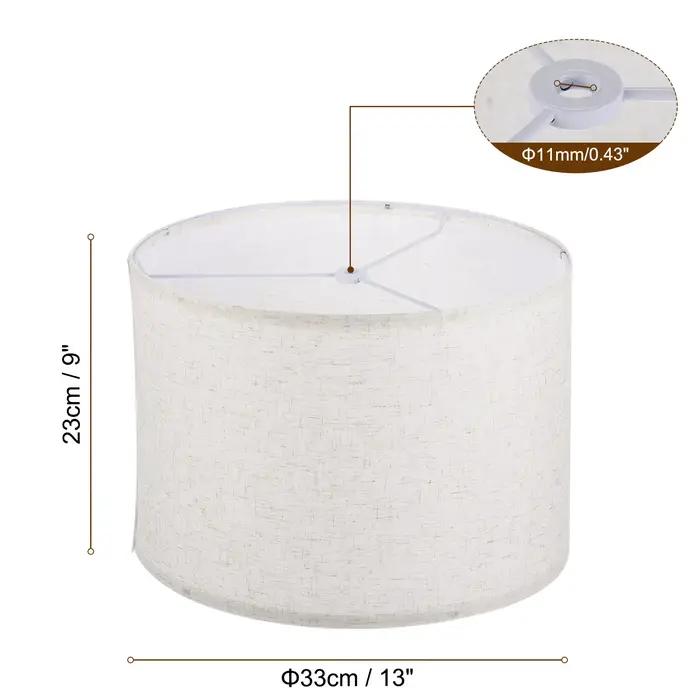 1/2 pièces 13 "x 13" x 9 "abat-jour tambour détachable lin rond abat-jour facile assemblage abat-jour pour lampes de Table lampadaire chevet