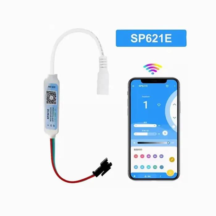 Lumière de bande de LED IOS Android DC5V-24V WS2812B Contrôleur Mini Musique Bluetooth App Contrôleur pour WS2812 WS2811 Piexls Adressable