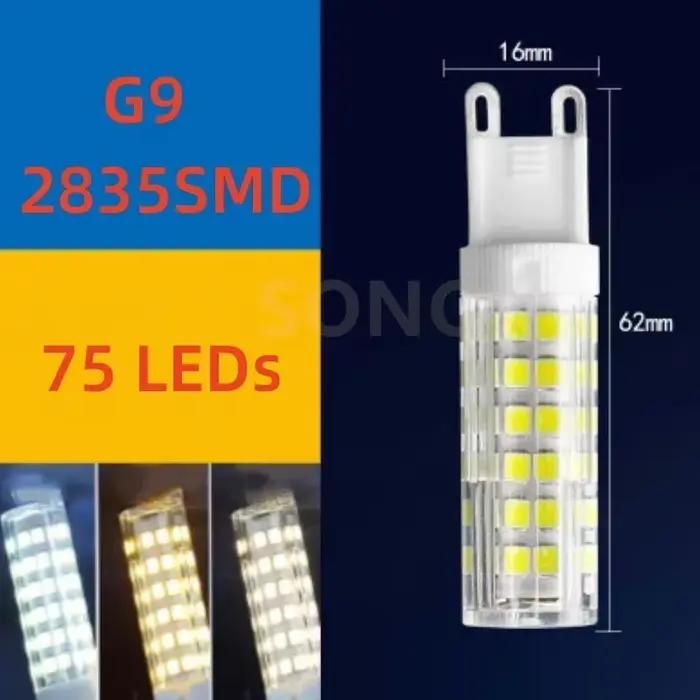 Ampoule LED G9 7W 9W 12W 15W 18W AC 220V 110V, ampoules en céramique SMD2835, éclairage de lustre, lampe halogène