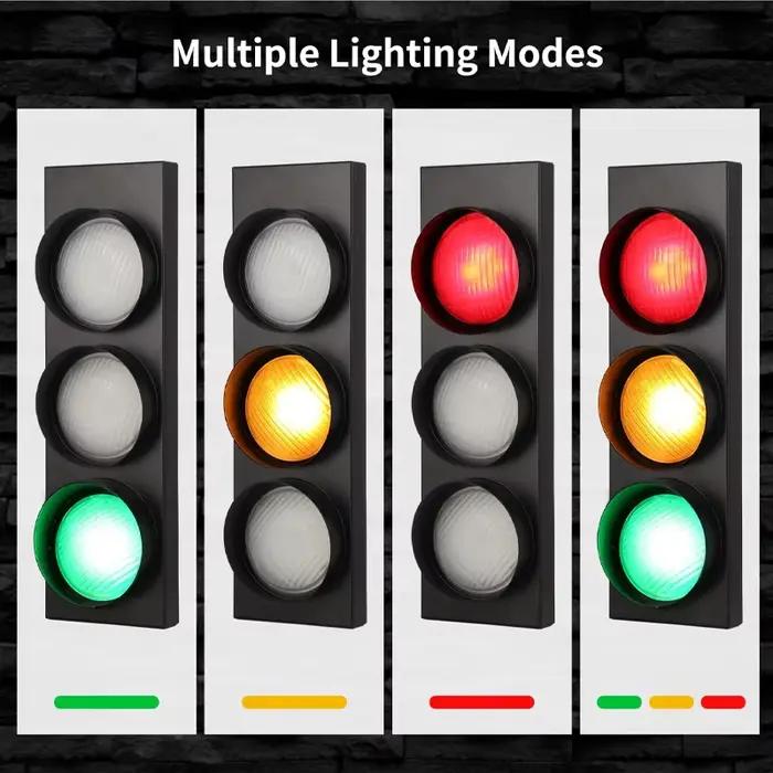 Feu de circulation applique murale 15W noir mur LED lumière télécommande éclairage Vintage lumières Bar Restaurant chambre décoration lampes
