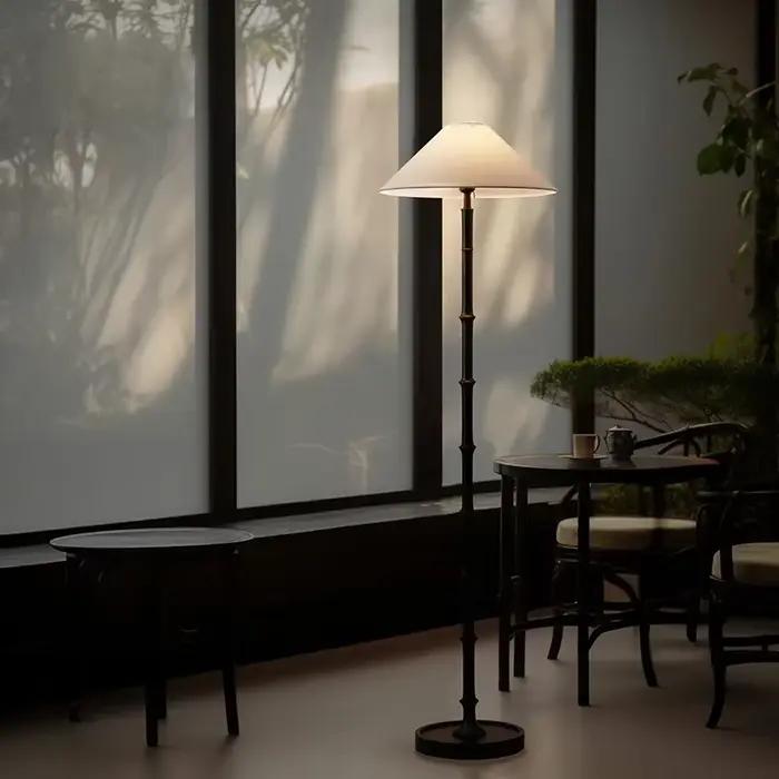 Lampadaire vintage Wabi-Sabi Style bambou lampadaires salon canapé côté lampe sur pied chambre chevet art déco