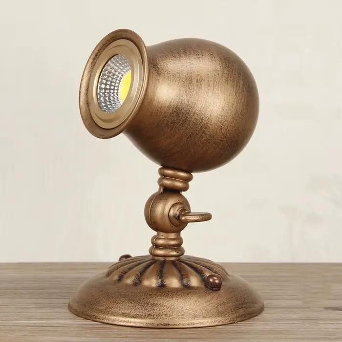 Plafonnier LED industriel Vintage sur Rail, éclairage rustique monté en Surface, idéal pour un Loft, un magasin, une boutique ou un magasin, 3W