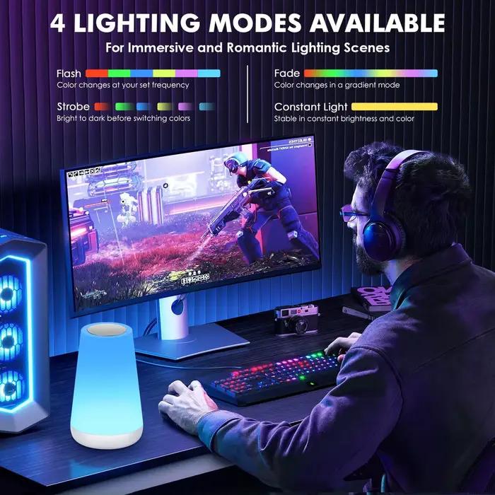 LED 13 couleur changeante veilleuse télécommande tactile USB Rechargeable RGB lampe de nuit
