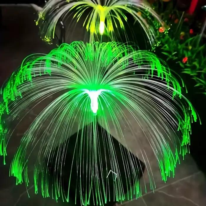 Lampes solaires LED pour pelouse à fibres optiques