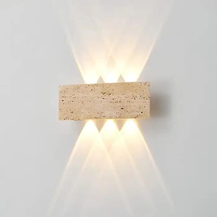 Wabi-sabi mur LED lampe jardin lumière pierre IP65 extérieur étanche chevet rétro appliques luminaire décoration de la maison intérieure
