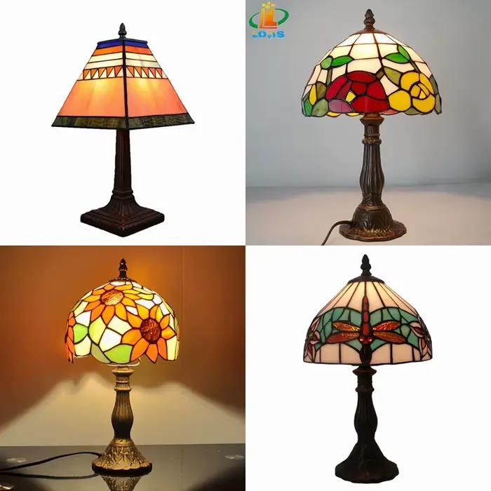 Lampe de bureau rétro pastorale de tournesols nordiques