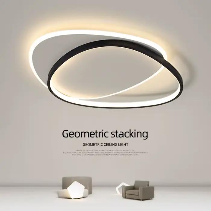 Designer créatif LED plafonnier Lustre décor à la maison chambre lampe nordique moderne télécommande salon plafond suspension