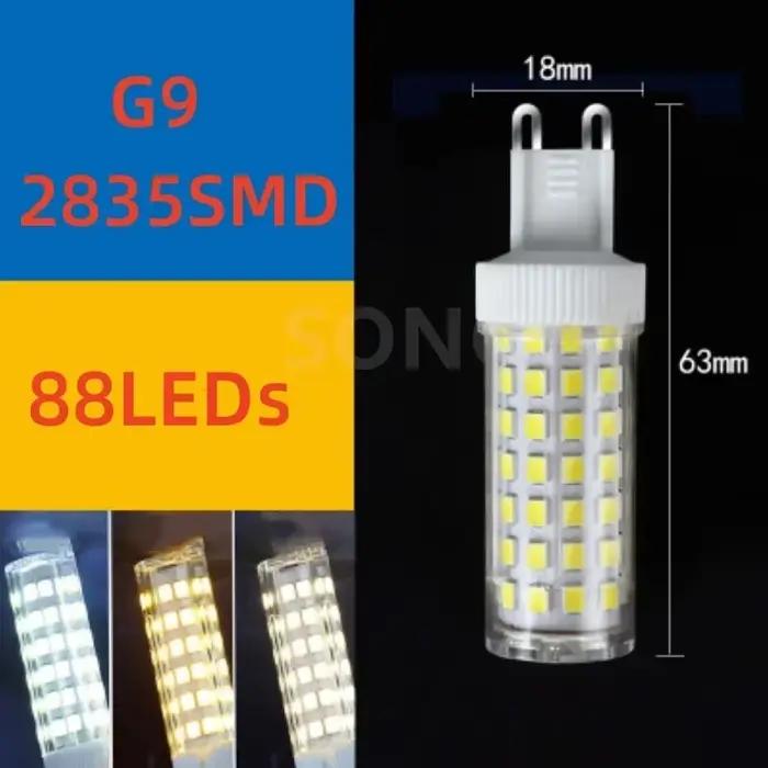 Ampoule LED G9 7W 9W 12W 15W 18W AC 220V 110V, ampoules en céramique SMD2835, éclairage de lustre, lampe halogène