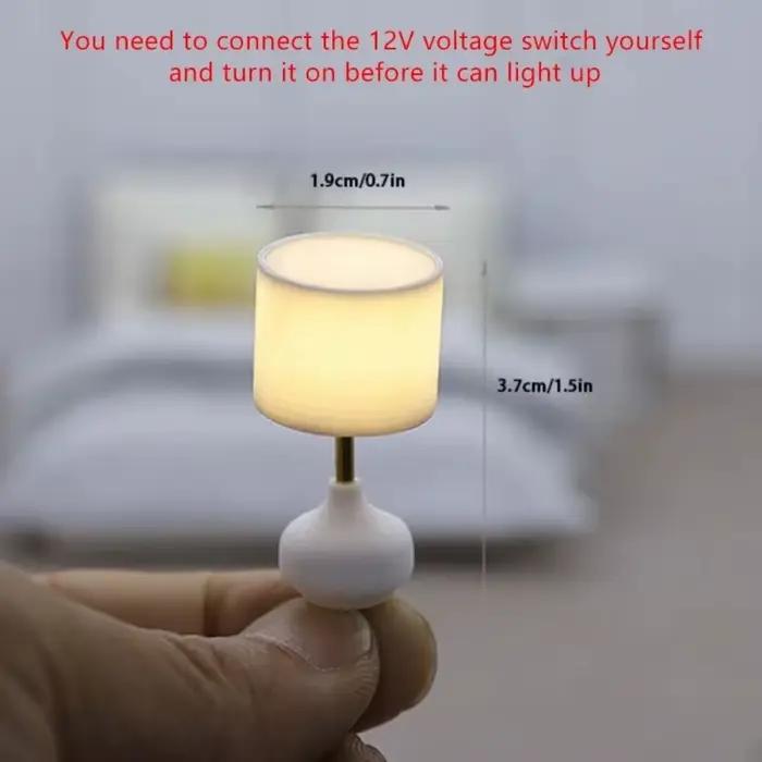 1 pièces 1:20 Miniature maison de poupée meubles bricolage lampe de bureau Style bureau lampe de Table Miniature modèle maison de poupée accessoires