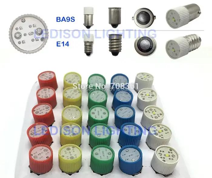 Lot de 5 ampoules LED BA9S 0,5W, culot B9, 110V 120V 230V 240V, mini ampoule professionnelle pour équipement et machines