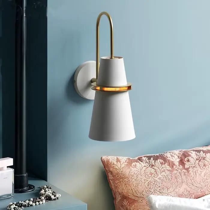 ADELIER Lampes murales rétro noires et bleues Décoration intérieure Luminaires nordiques Salon Chambre Applique murale